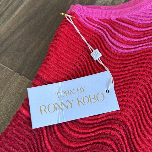 NWT Torn by Ronny Kobo Hope Dress in Red Multi, M - Picture 10 of 16